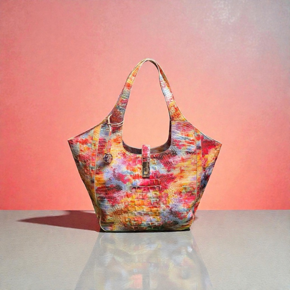 Brahmin Colorful Patterned Satchel - image 2